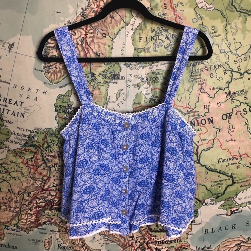 Free people cropped floral cami